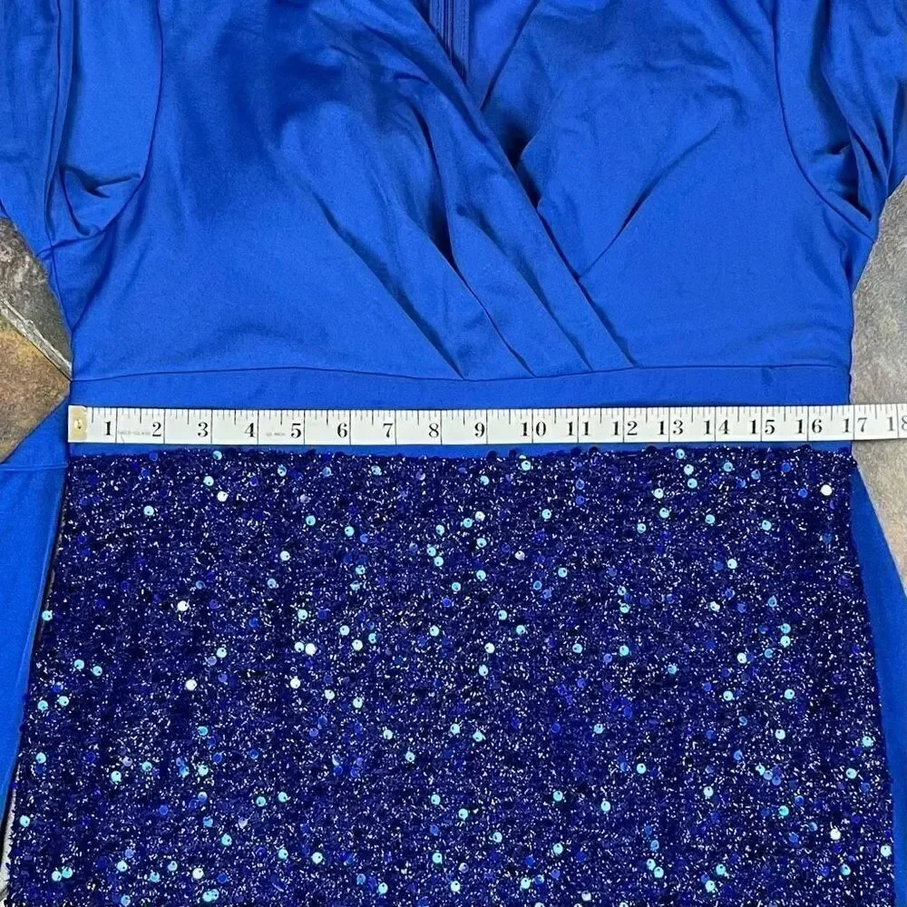 SHEIN Glamour Elegant Blue Formal Dress XL 12